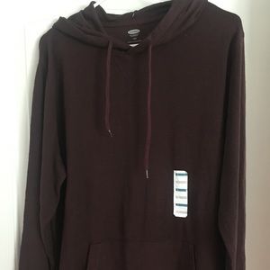 Burgundy long sleeve w/hoodie